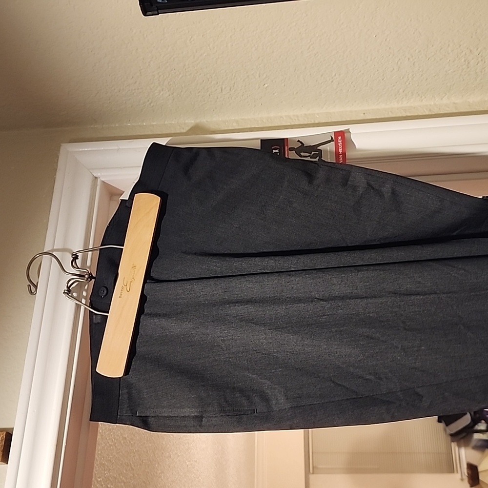 Van Heusen Flex dress pants. Dark Gray, 34x34